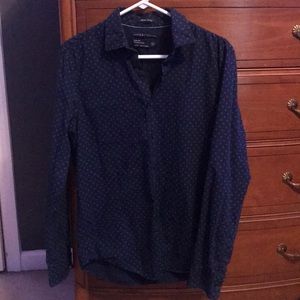 Anchor Patterned Long Sleeve Button Up